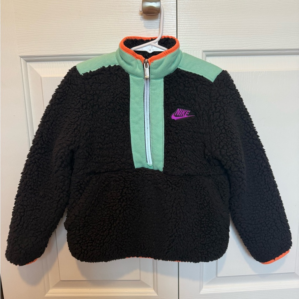 Nike Black and Purple Sherpa Jacket